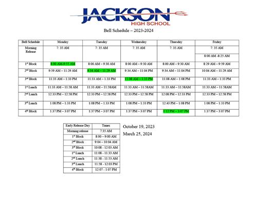 Bell Schedule